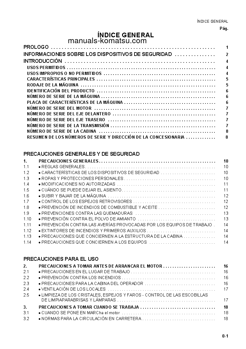 Protected: WB91R-2(ITA) S/N 91F20001-UP Operation manual (Spanish)