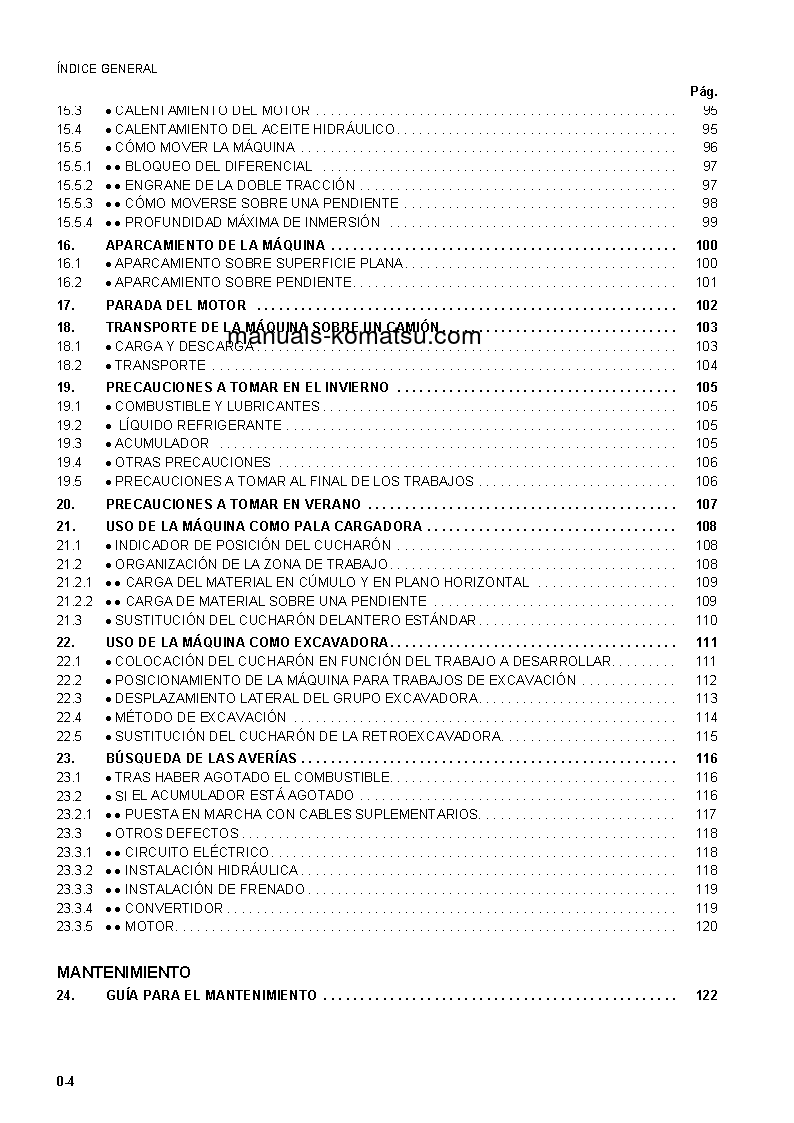 Protected: WB91R-2(ITA) S/N 91F20001-UP Operation manual (Spanish)