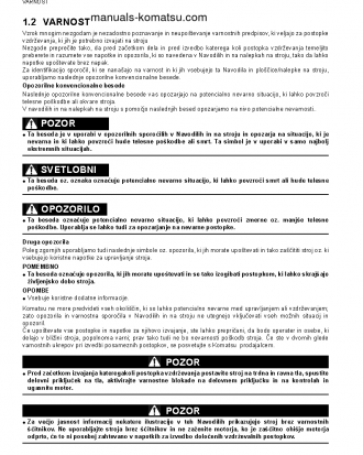 SK1020-5(ITA)-TURBO S/N 37CTF00432-37CTF00654 Operation manual (Slovene)