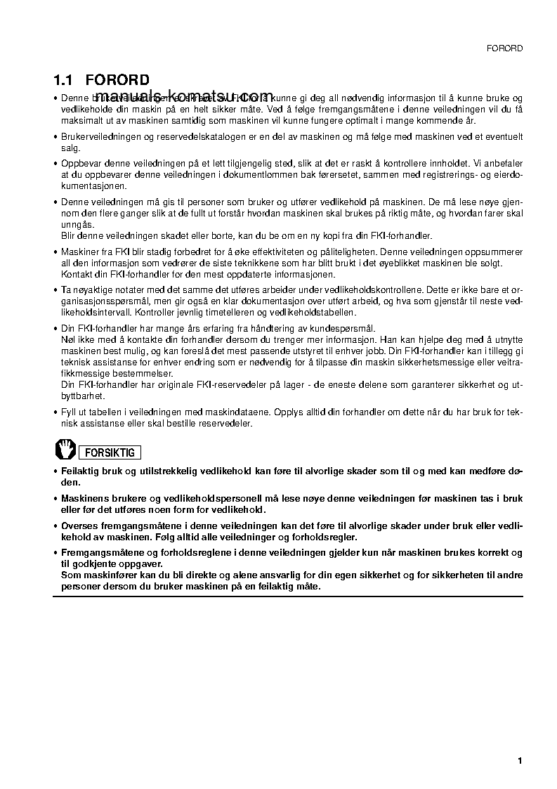 Protected: PC95R-2(ITA) S/N 21D5200001-UP Operation manual (Norwegian)