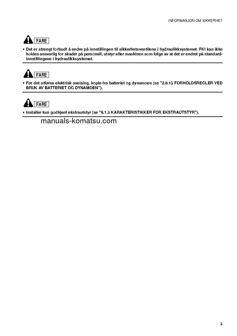 Protected: PC95R-2(ITA) S/N 21D5200001-UP Operation manual (Norwegian)