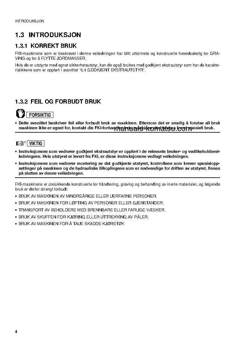 Protected: PC95R-2(ITA) S/N 21D5200001-UP Operation manual (Norwegian)