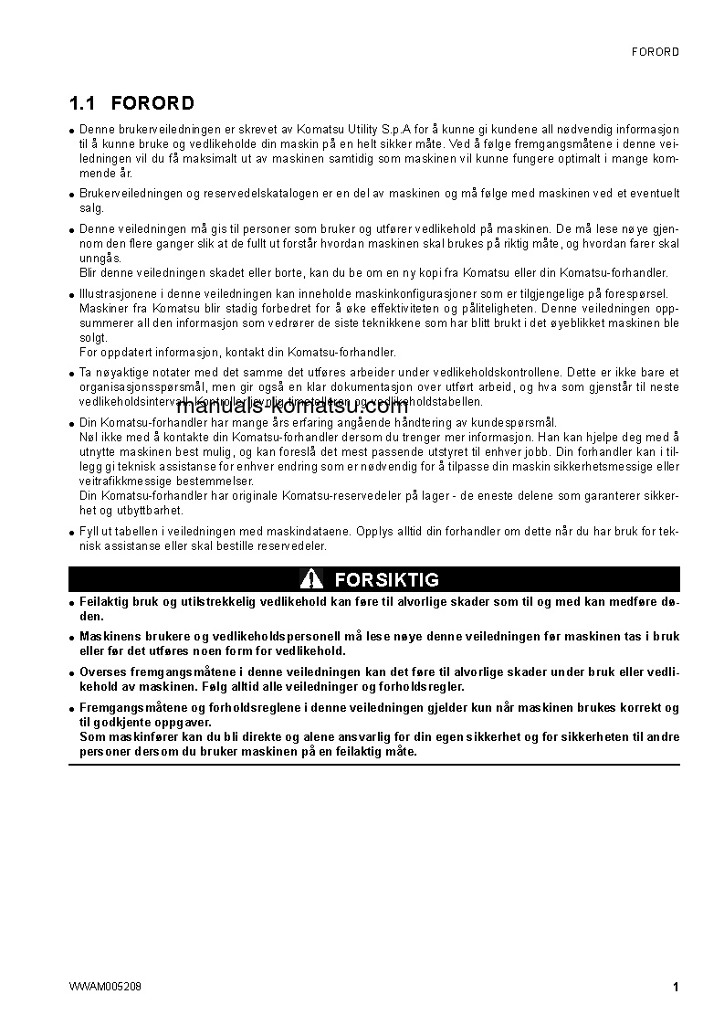 Protected: SK1020-5(ITA)-TURBO S/N 37CTF00655-UP Operation manual (Norwegian)