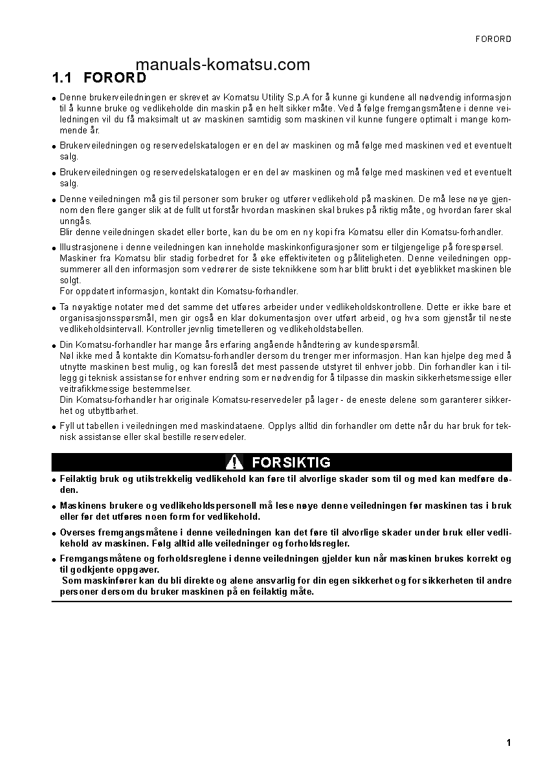 Protected: CK20-1(ITA) S/N F00003-F00270 Operation manual (Norwegian)