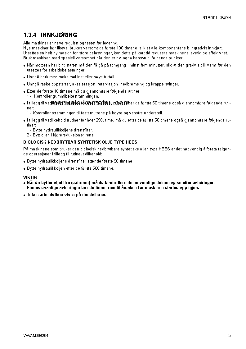 Protected: CK30-1(ITA) S/N F00198-UP Operation manual (Norwegian)