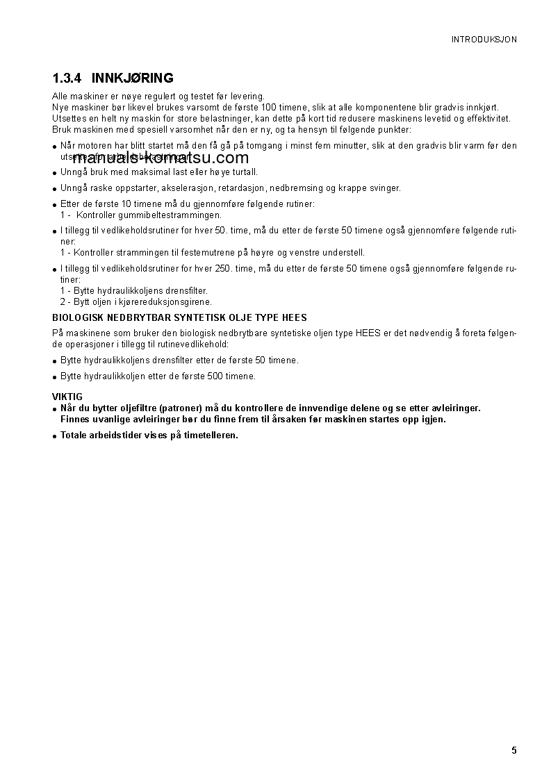 Protected: CK35-1(ITA) S/N F00003-F00054 Operation manual (Norwegian)