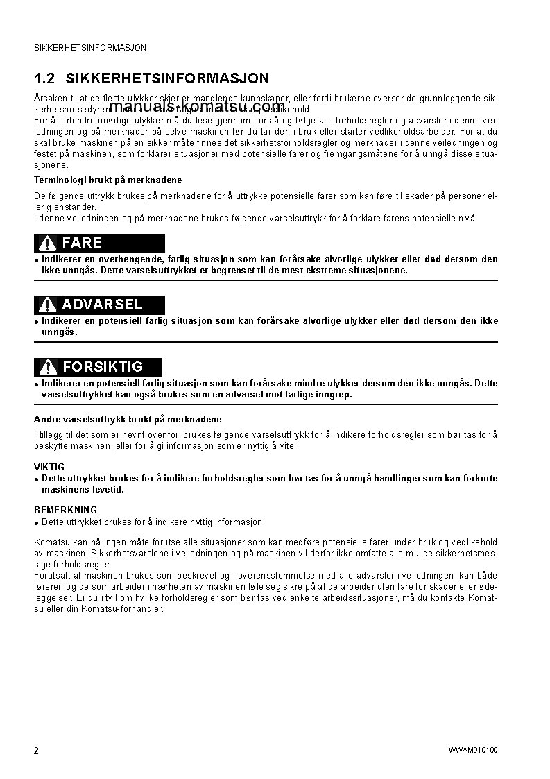 Protected: PC78US-8(JPN)-FOR EU S/N 15001-UP Operation manual (Norwegian)