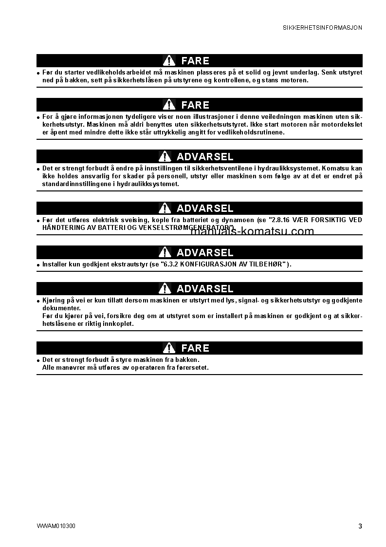 Protected: SK714-5(ITA)-/ S/N F04859-UP Operation manual (Norwegian)