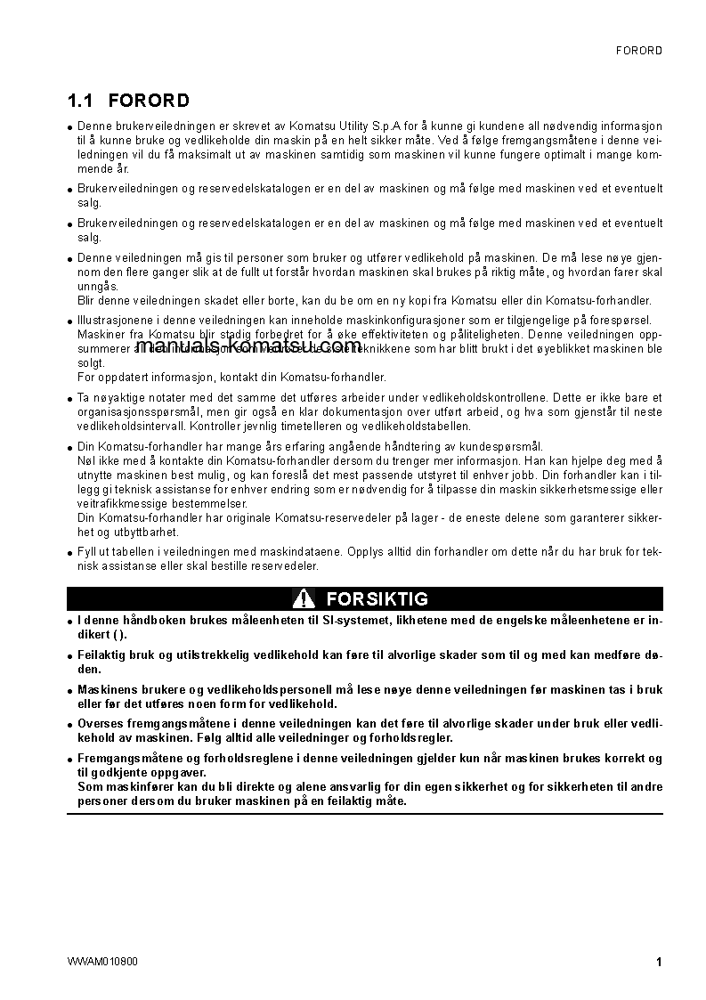 Protected: SK1020-5(ITA)-TURBO S/N F00678-UP Operation manual (Norwegian)