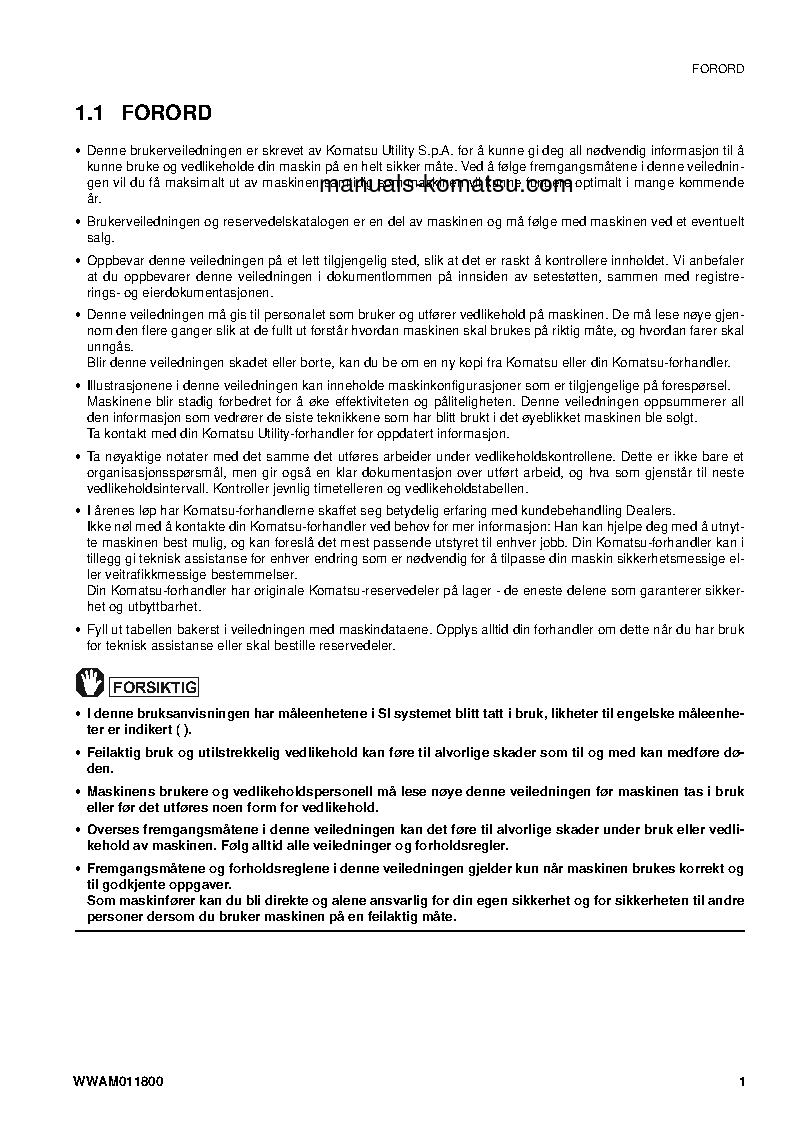 Protected: PC09-1(ITA) S/N 13959-UP Operation manual (Norwegian)