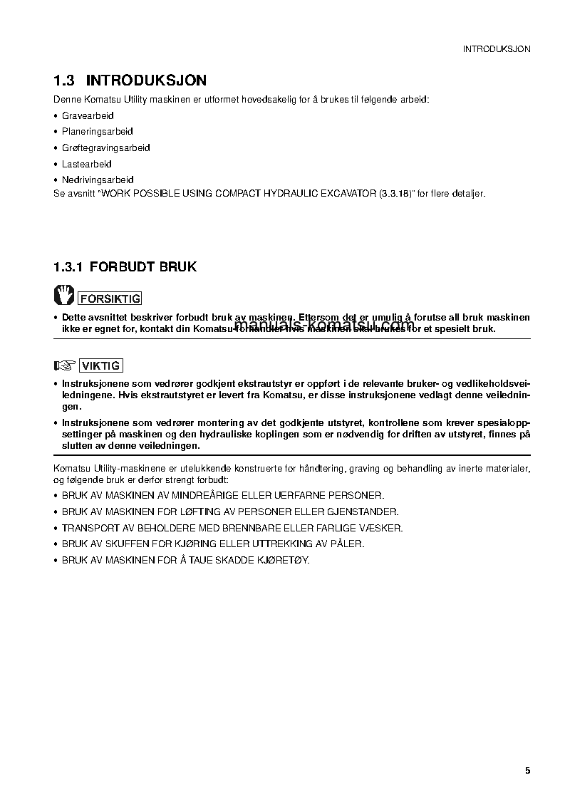 Protected: PC09-1(ITA) S/N 13959-UP Operation manual (Norwegian)