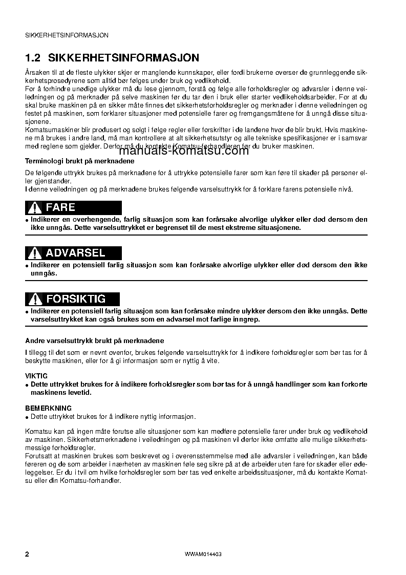 Protected: PC55MR-3(ITA) S/N F30885-UP Operation manual (Norwegian)