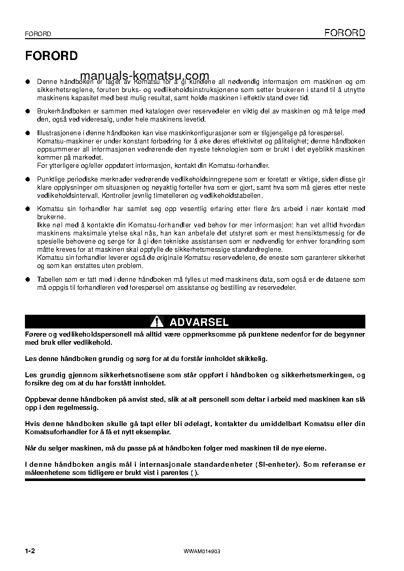 Protected: PW118MR-8(ITA) S/N F00277-UP Operation manual (Norwegian)