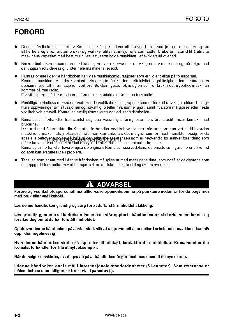 Protected: PW118MR-8(ITA) S/N F00342-UP Operation manual (Norwegian)