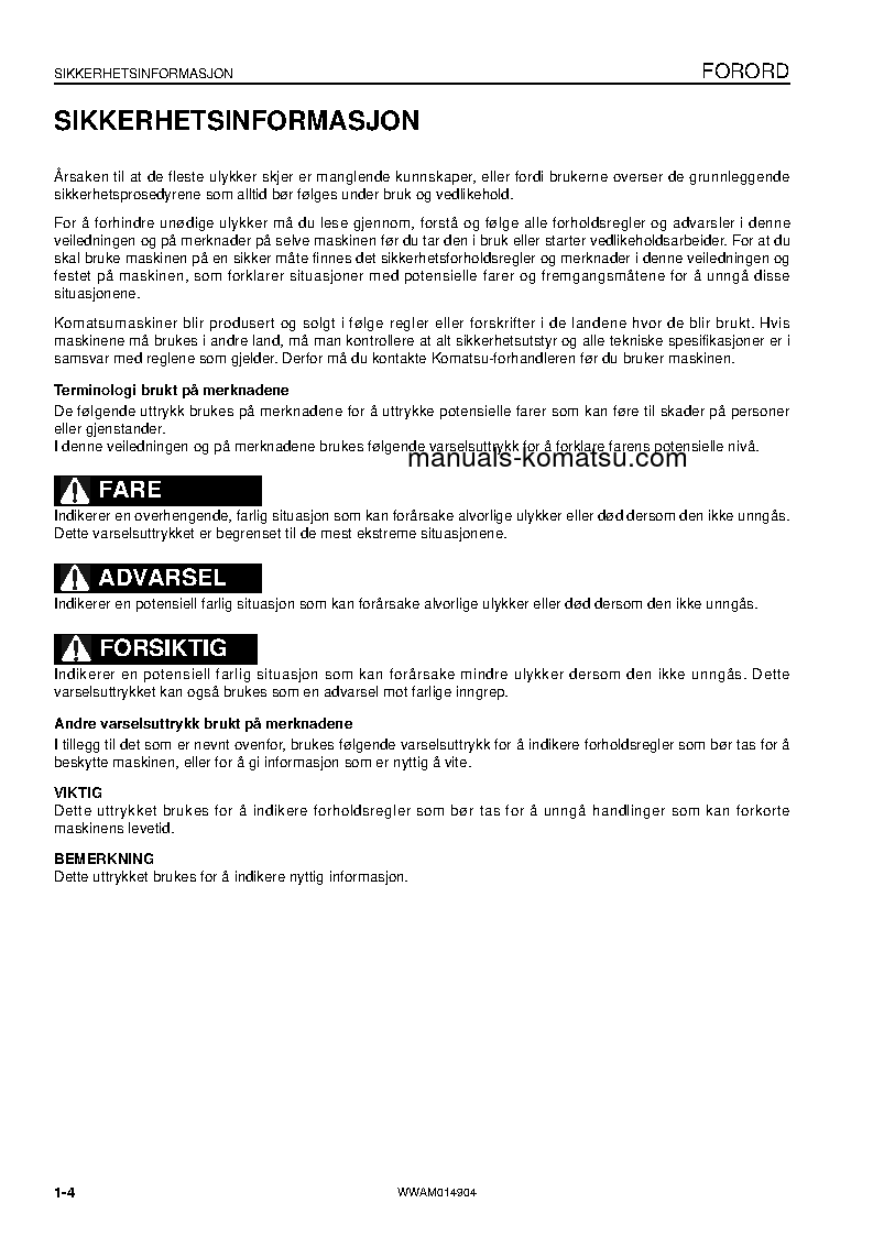 Protected: PW118MR-8(ITA) S/N F00342-UP Operation manual (Norwegian)