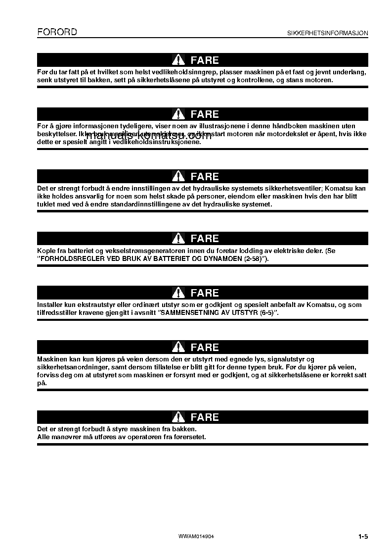 Protected: PW118MR-8(ITA) S/N F00342-UP Operation manual (Norwegian)