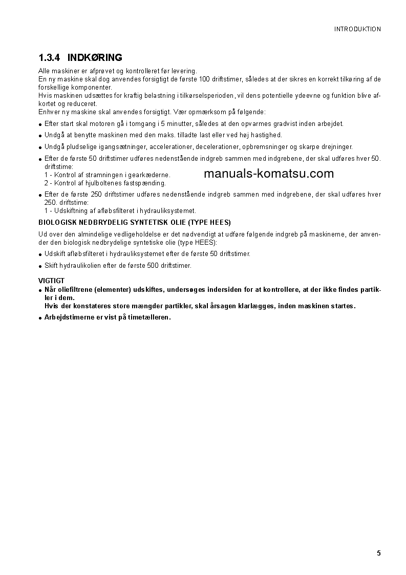 Protected: SK1020-5(ITA) S/N 37CF00126-37CF00137 Operation manual (Danish)