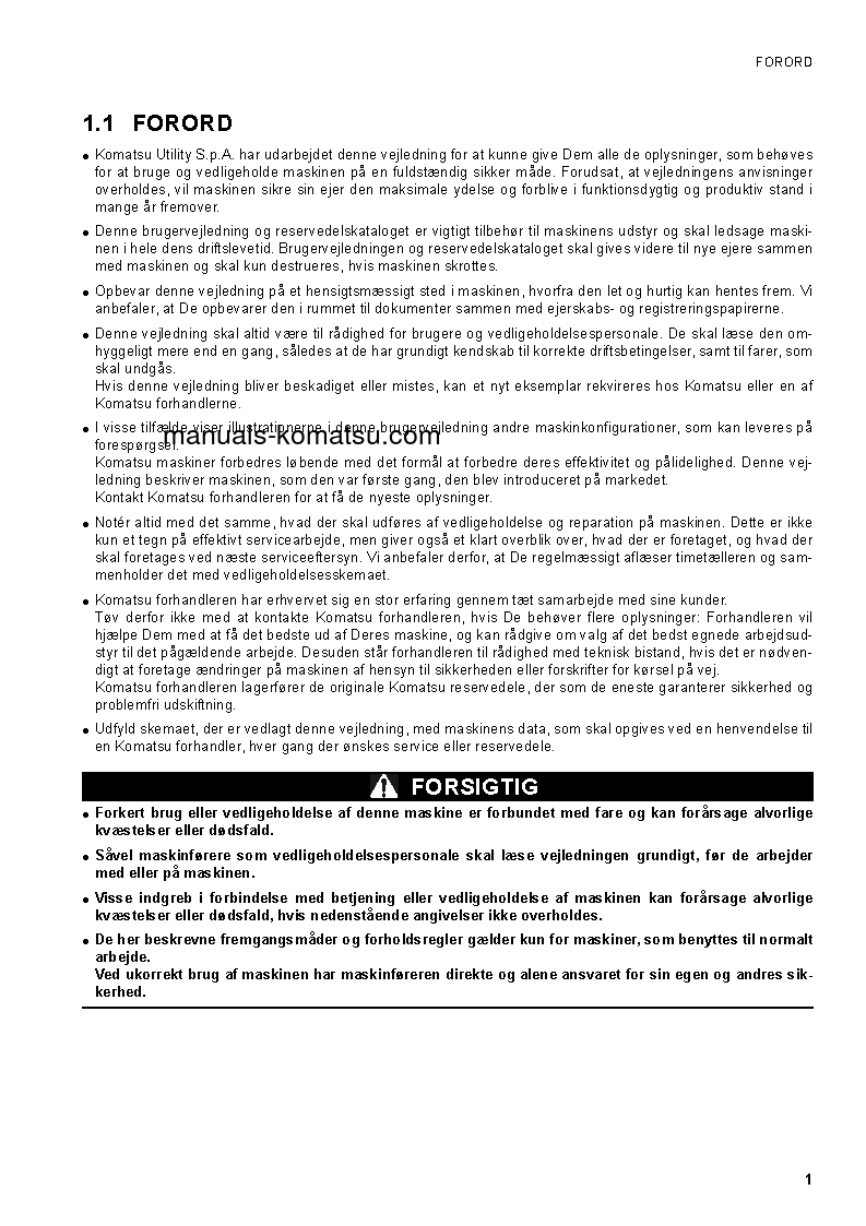 Protected: SK1020-5(ITA)-TURBO S/N 37CTF00147-37CTF00363 Operation manual (Danish)