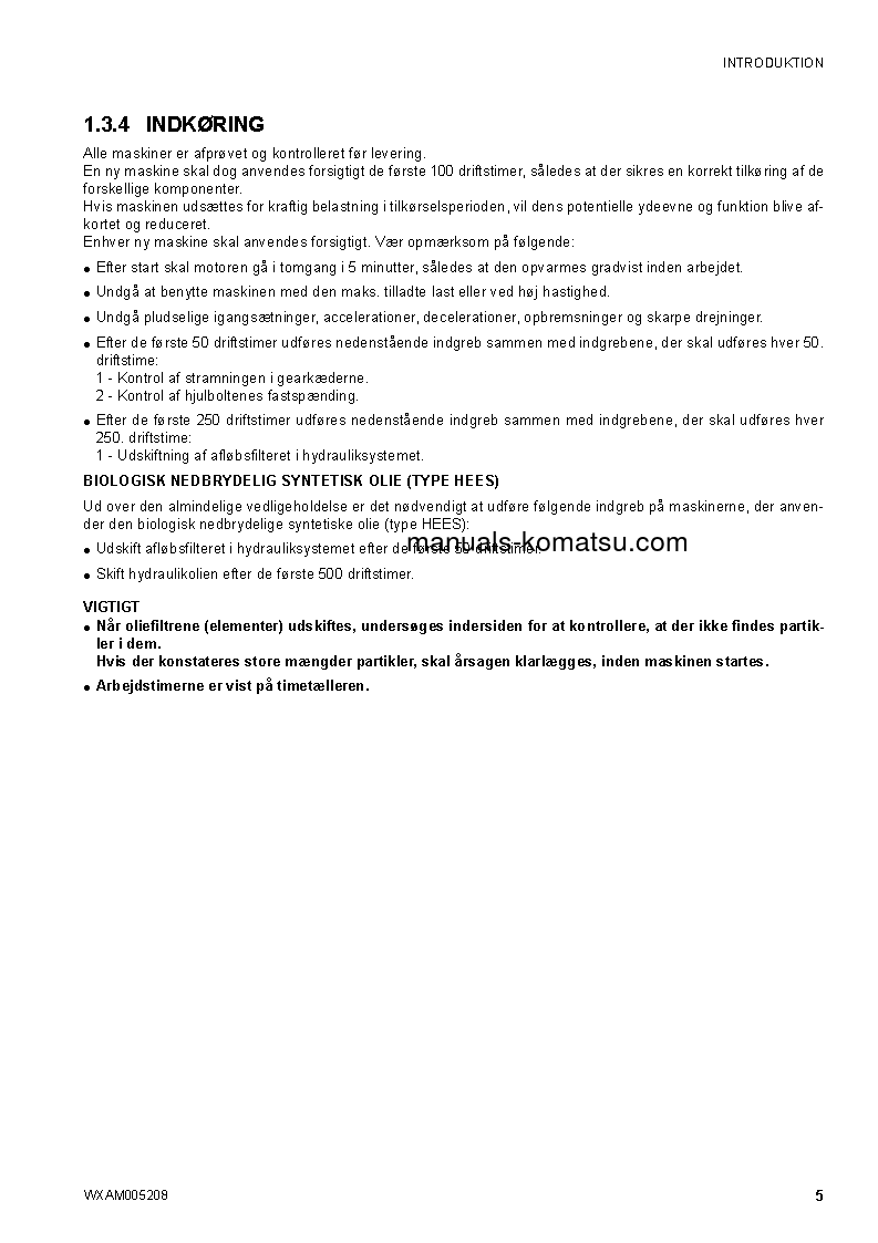 Protected: SK1020-5(ITA)-TURBO S/N 37CTF00655-UP Operation manual (Danish)