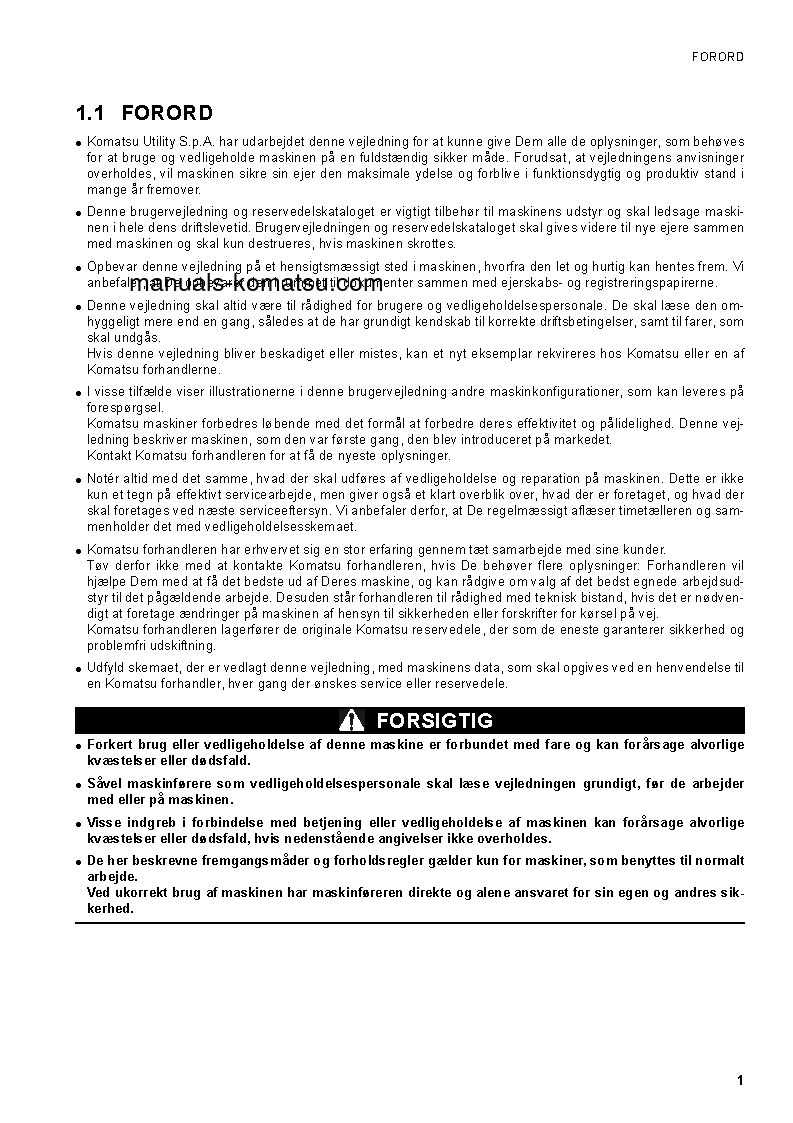 Protected: CK20-1(ITA) S/N F00003-F00270 Operation manual (Danish)