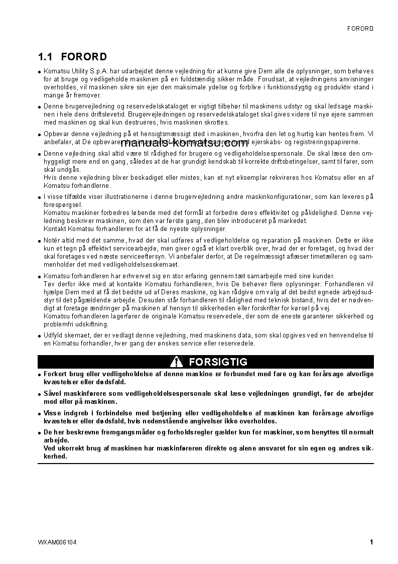 Protected: CK20-1(ITA) S/N F00271-UP Operation manual (Danish)