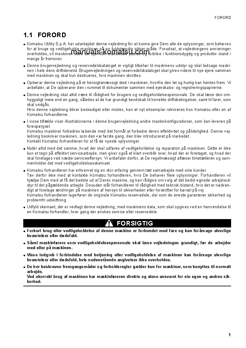 Protected: CK30-1(ITA) S/N F00003-F00187 Operation manual (Danish)