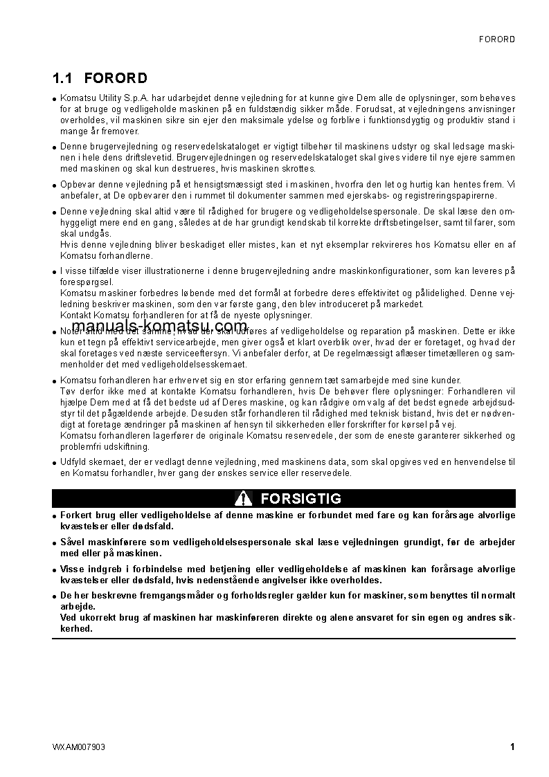 Protected: CK25-1(ITA) S/N F00071-UP Operation manual (Danish)