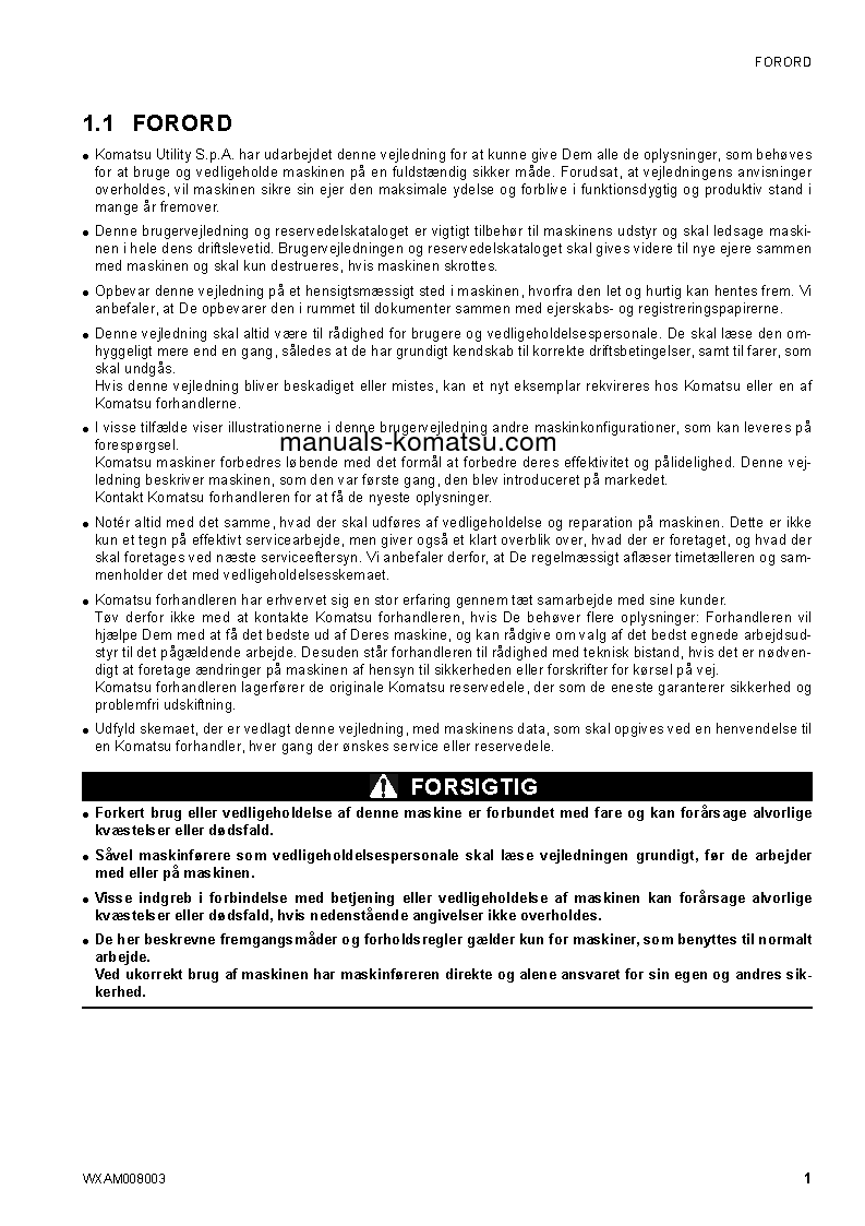 Protected: CK35-1(ITA) S/N F00073-UP Operation manual (Danish)