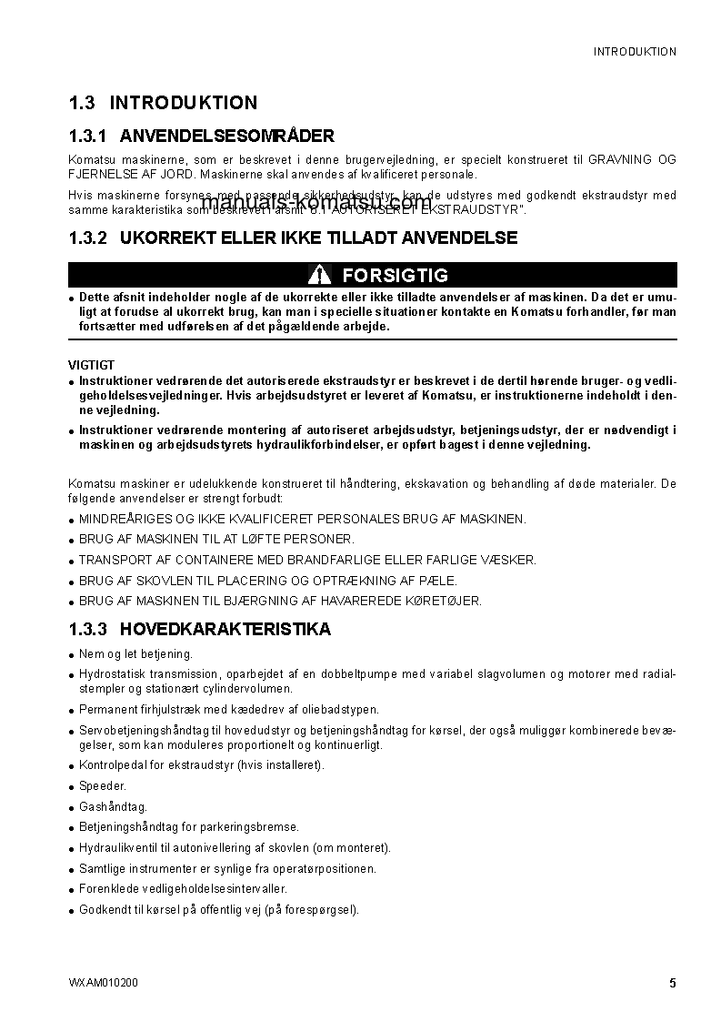 Protected: SK510-5(ITA) S/N F00936-UP Operation manual (Danish)