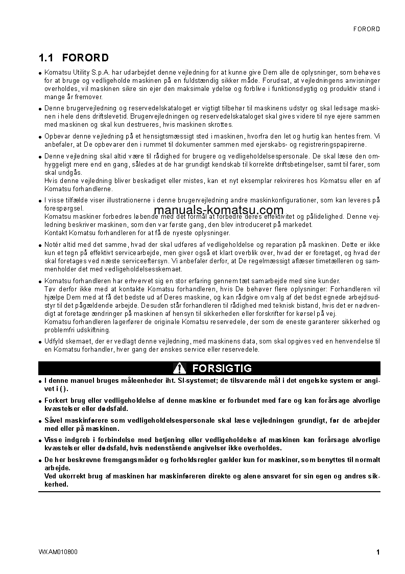 Protected: SK1020-5(ITA)-TURBO S/N F00678-UP Operation manual (Danish)