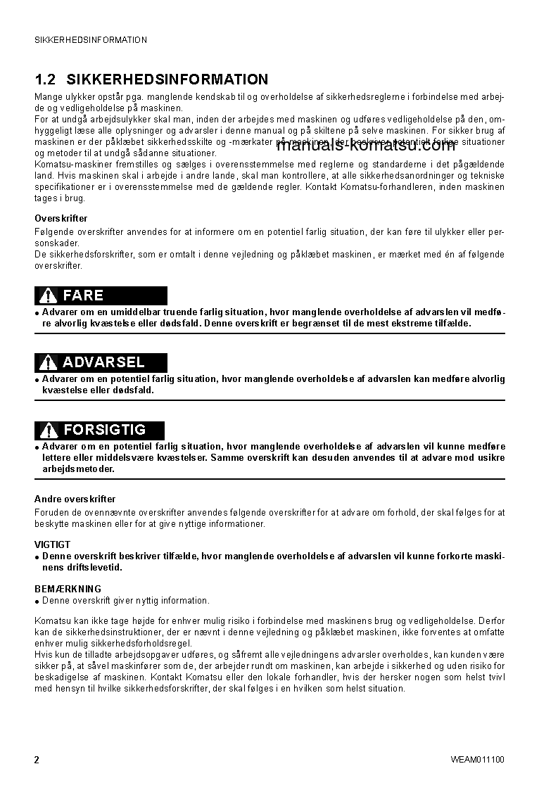 Protected: CK25-1(ITA) S/N F00092-UP Operation manual (Danish)