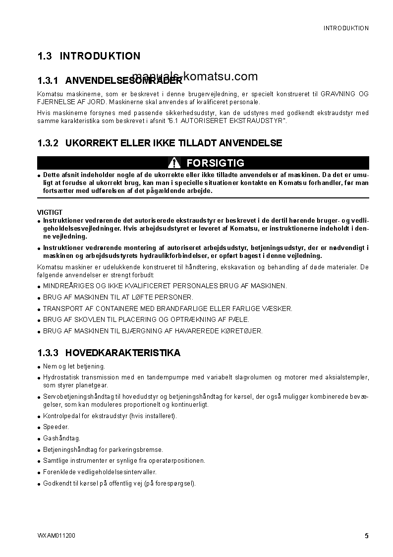 Protected: CK30-1(ITA) S/N F00211-UP Operation manual (Danish)