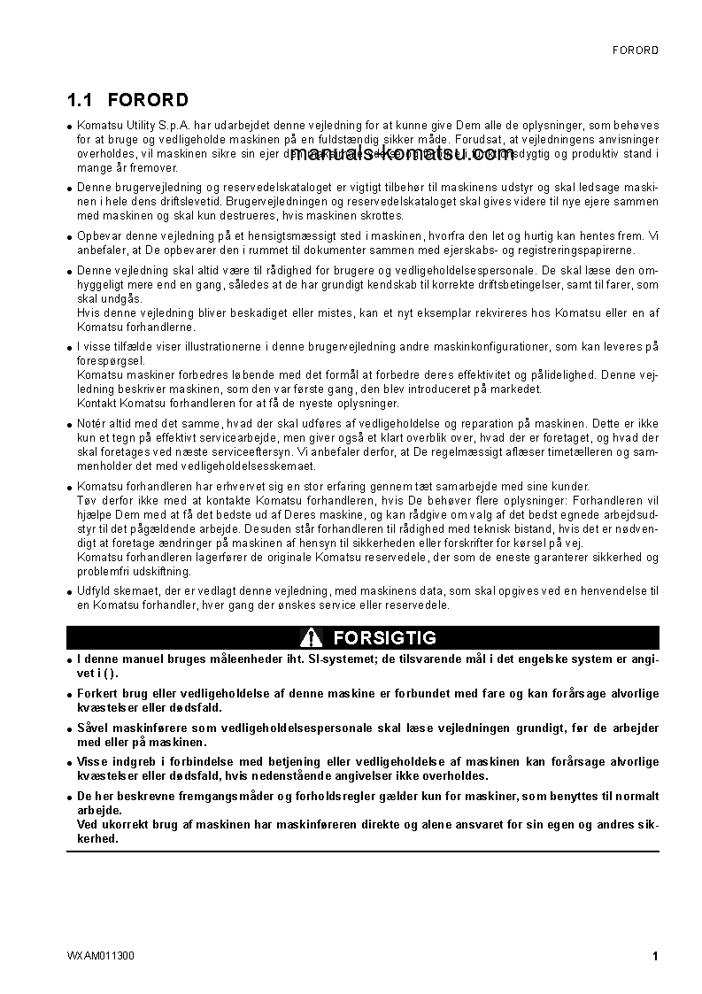 Protected: CK35-1(ITA) S/N F00106-UP Operation manual (Danish)