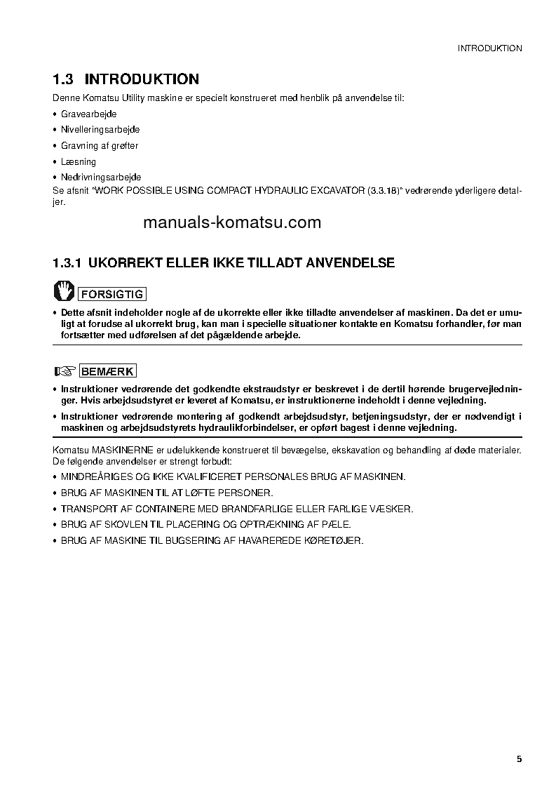 Protected: PC09-1(ITA) S/N 13959-UP Operation manual (Danish)