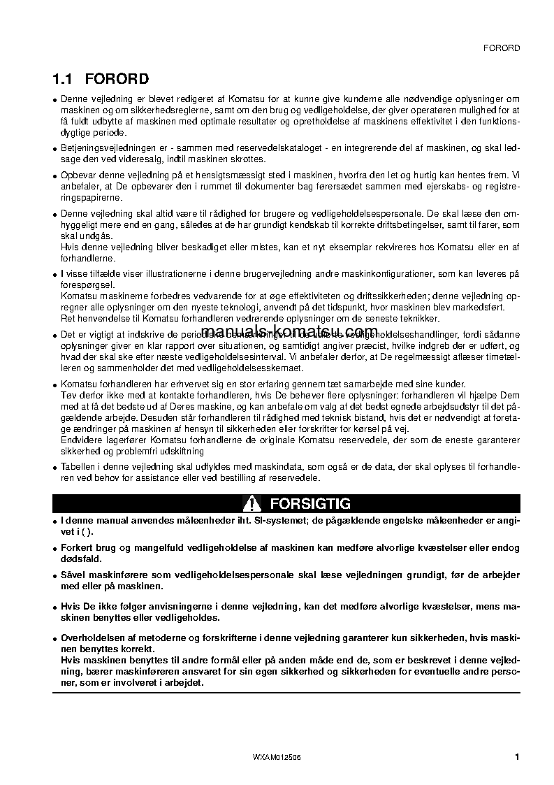 Protected: PC26MR-3(ITA) S/N F31560-UP Operation manual (Danish)