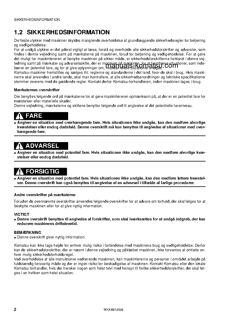 Protected: PC26MR-3(ITA) S/N F31560-UP Operation manual (Danish)