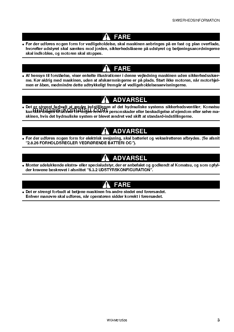 Protected: PC26MR-3(ITA) S/N F31560-UP Operation manual (Danish)