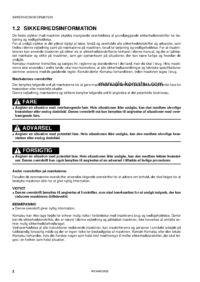 Protected: PC80MR-3(ITA) S/N F00270-UP Operation manual (Danish)