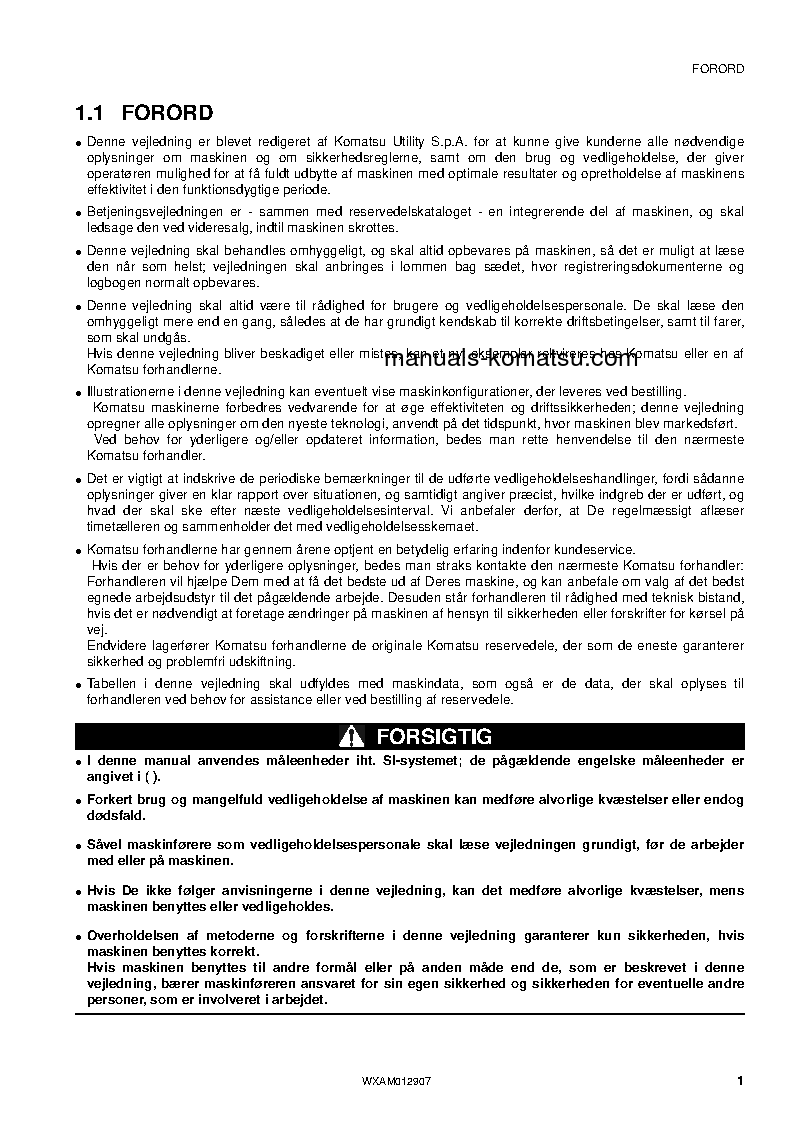 Protected: PC80MR-3(ITA) S/N F00430-UP Operation manual (Danish)