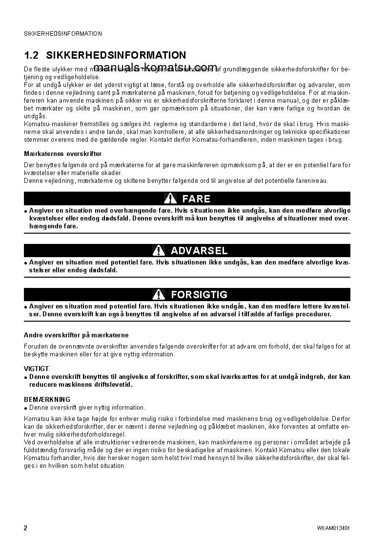 Protected: PC20MR-2(ITA) S/N F00447-UP Operation manual (Danish)