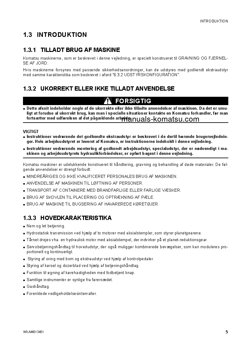 Protected: PC20MR-2(ITA) S/N F00447-UP Operation manual (Danish)