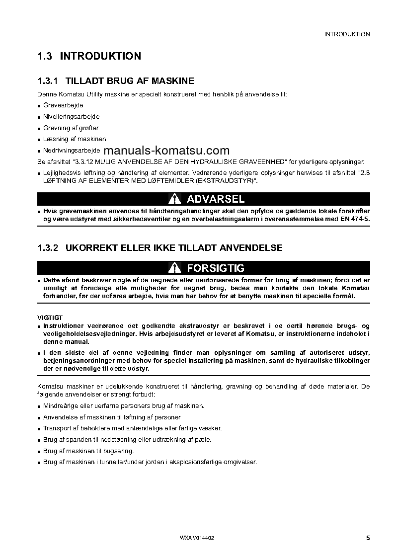 Protected: PC55MR-3(ITA) S/N F30561-UP Operation manual (Danish)