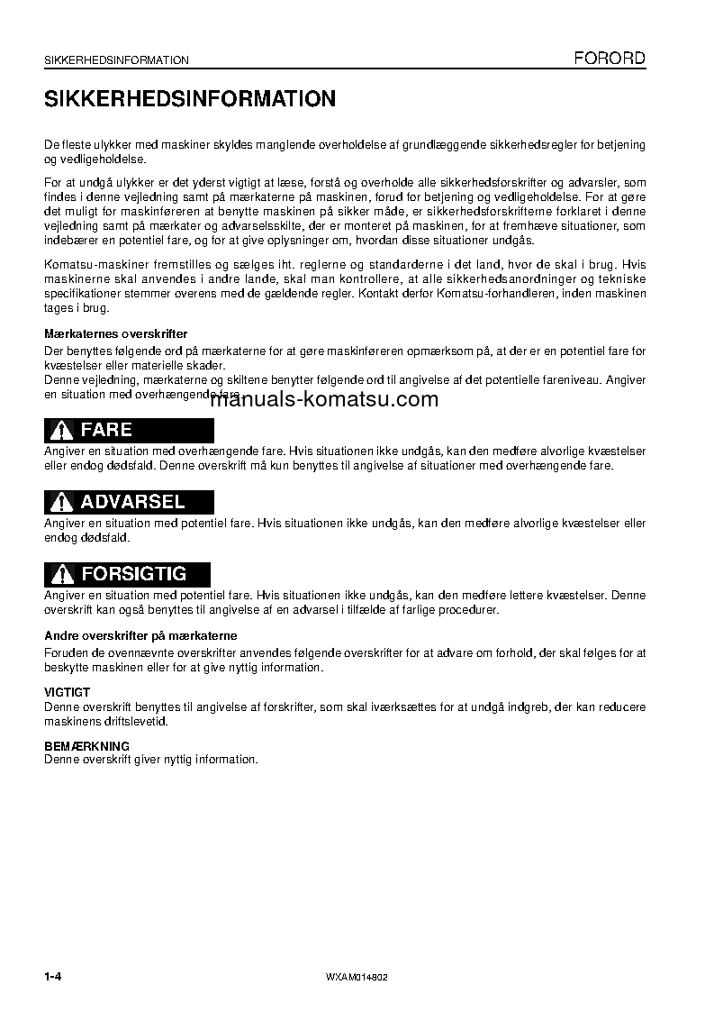 Protected: PC118MR-8(ITA) S/N F00183-UP Operation manual (Danish)