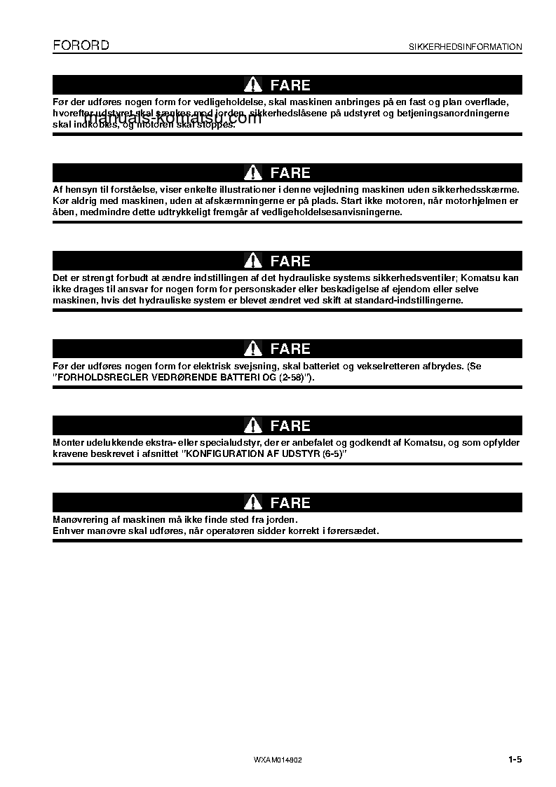 Protected: PC118MR-8(ITA) S/N F00183-UP Operation manual (Danish)