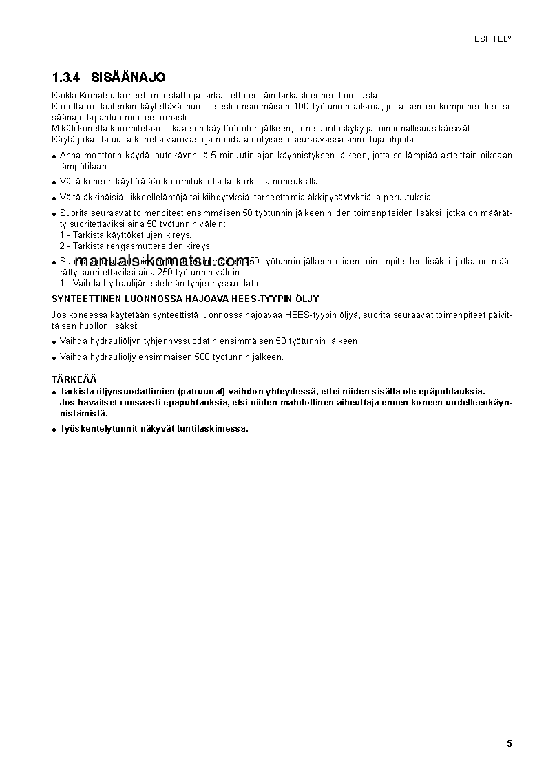 Protected: SK1020-5(ITA)-TURBO S/N 37CTF00432-37CTF00654 Operation manual (Finnish)