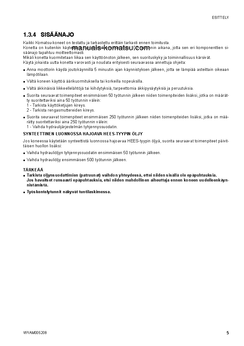 Protected: SK1020-5(ITA)-TURBO S/N 37CTF00655-UP Operation manual (Finnish)