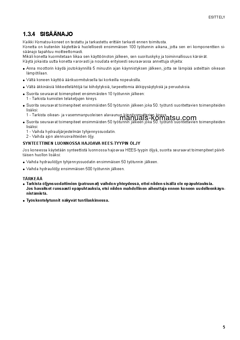 Protected: CK20-1(ITA) S/N F00003-F00270 Operation manual (Finnish)