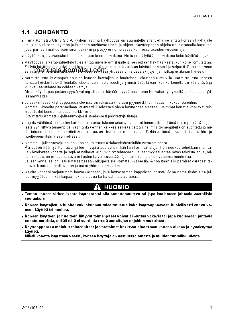 Protected: CK20-1(ITA) S/N F00271-UP Operation manual (Finnish)