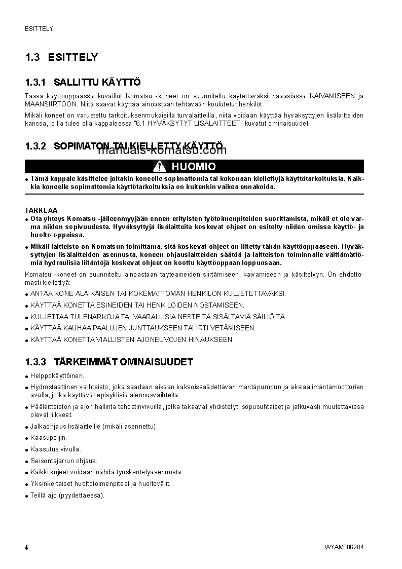 Protected: CK30-1(ITA) S/N F00198-UP Operation manual (Finnish)