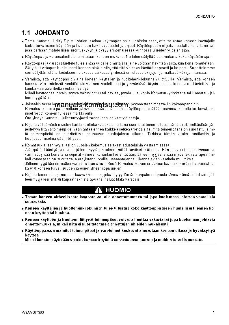 Protected: CK25-1(ITA) S/N F00071-UP Operation manual (Finnish)